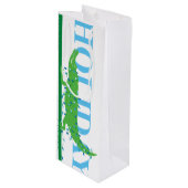 Alligator Holiday Wine Bag Wijn Cadeautas (Voorkant Gekanteld)
