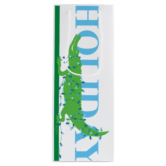Alligator Holiday Wine Bag Wijn Cadeautas (Voorkant)