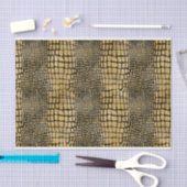 ALLIGATOR HUID KIJK ZWART EN GOLD TISSUEPAPIER (Craft)