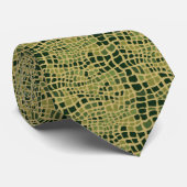 Alligator-huidpatroon Stropdas (Opgerold)