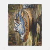 Alligator in de Everglades Wildlife Art Fleece Deken (Voorkant)