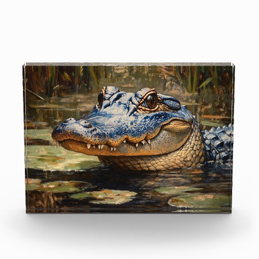 Alligator in de Everglades Wildlife Art Fotoblokken (Voorkant)