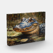 Alligator in de Everglades Wildlife Art Fotoblokken (Links)