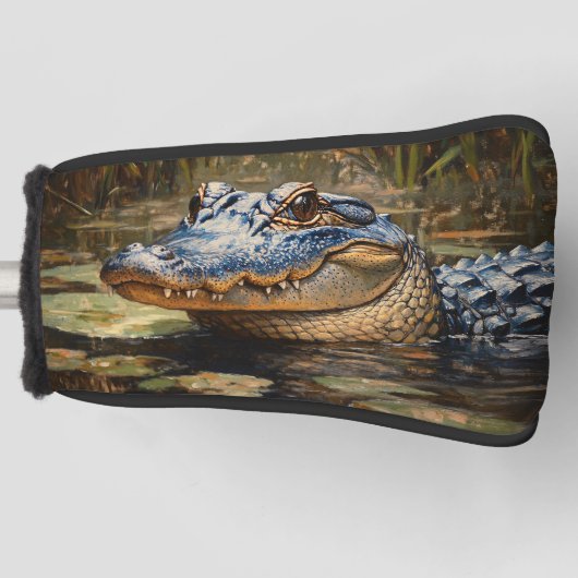 Alligator in de Everglades Wildlife Art Golfheadcover (Voorkant)