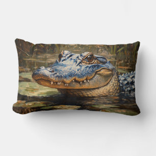 Alligator in de Everglades Wildlife Art Kussen