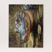 Alligator in de Everglades Wildlife Art Legpuzzel (Verticaal)