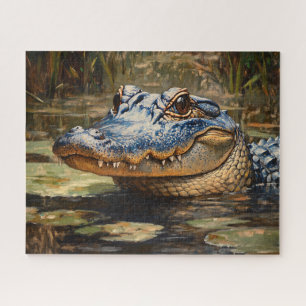 Alligator in de Everglades Wildlife Art Legpuzzel