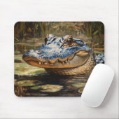 Alligator in de Everglades Wildlife Art Muismat (Met muis)