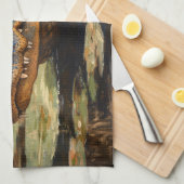Alligator in de Everglades Wildlife Art Theedoek (Quarter Fold)