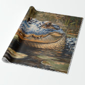 Alligator in de Everglades Wildlife Decoupage Cadeaupapier (Uitgerold)