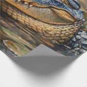 Alligator in de Everglades Wildlife Decoupage Cadeaupapier (Hoek)