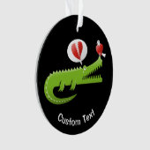 Alligator in de liefde Ornament (voorkant)