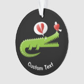 Alligator in de liefde Ornament (voorkant)