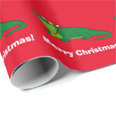 Alligator in een Santa Hat Cadeaupapier (Rol Hoek)
