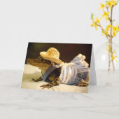 Alligator in een Wenskaart van de drukker Kaart (Gele Bloem)