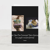 Alligator in haar feestjurk kerstkaart feestdagen kaart (Achterkant)