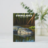 Alligator in het Everglades National Park Briefkaart (Staand voorkant)