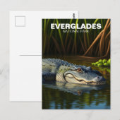 Alligator in het Everglades National Park Briefkaart (Voorkant / Achterkant)