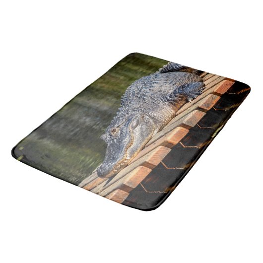 Alligator in het natuurpark Homosassa Springs Badmat (Gekanteld)
