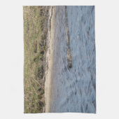 Alligator in het Water Keukenhanddoek (Verticaal)