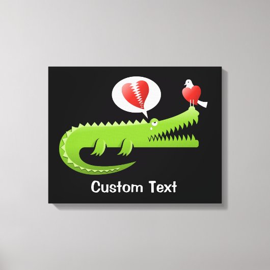 Alligator in Liefde Canvas Print (Voorkant)