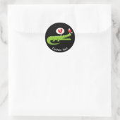 Alligator in Liefde Classic Ronde Sticker (Tas)
