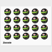 Alligator in Liefde Classic Ronde Sticker (Vel)