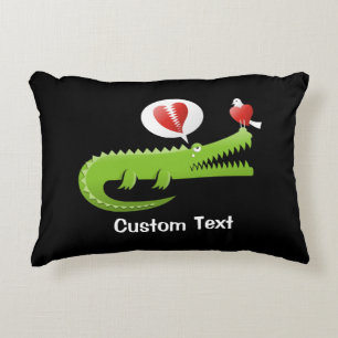 Alligator in Liefde Decoratief Kussen