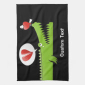 Alligator in Liefde Keuken Handdoek (Verticaal)