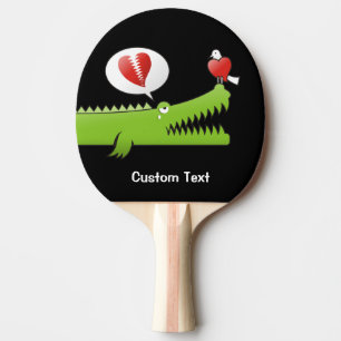 Alligator in liefde Ping Pong Paddle Tafeltennisbatje