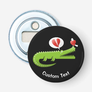 Alligator in Love Bottle Opener