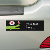 Alligator in Love Bumpersticker (Op auto)