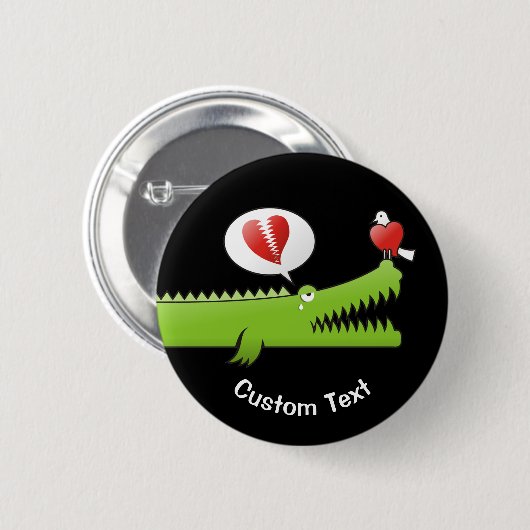 Alligator in Love Button (Voorkant /achterkant)