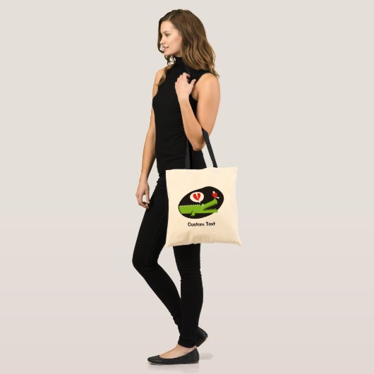 Alligator in Love Canvas tas (Voorkant (model))