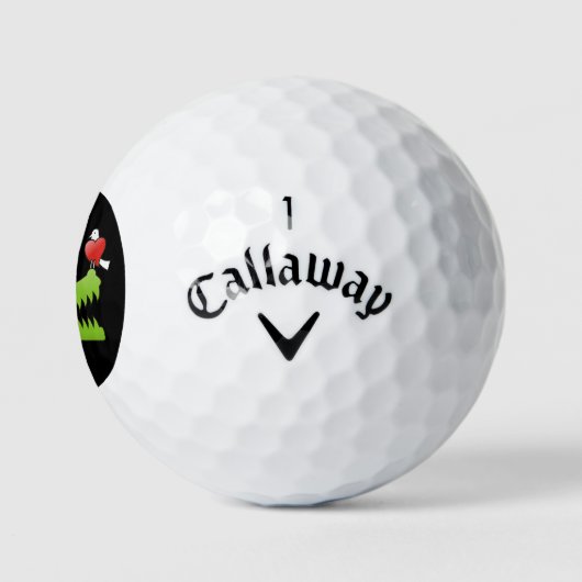 Alligator in Love Golfballen (Logo)