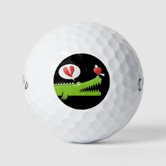 Alligator in Love Golfballen (Voorkant)
