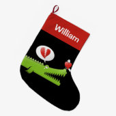 Alligator in Love Grote Kerstsok (Voorkant (Hangend))