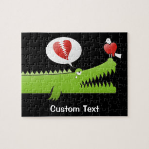 Alligator in Love Jigzaag Puzzle Legpuzzel