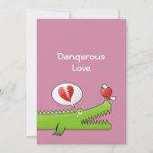 Alligator in Love Kaart (Voorkant)