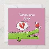 Alligator in Love Kaart (Voorkant)