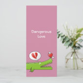 Alligator in Love Kaart (Staand voorkant)