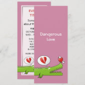 Alligator in Love Kaart (Voorkant / Achterkant)