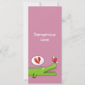 Alligator in Love Kaart (Voorkant)