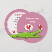 Alligator in Love Kaart (Voorkant / Achterkant)