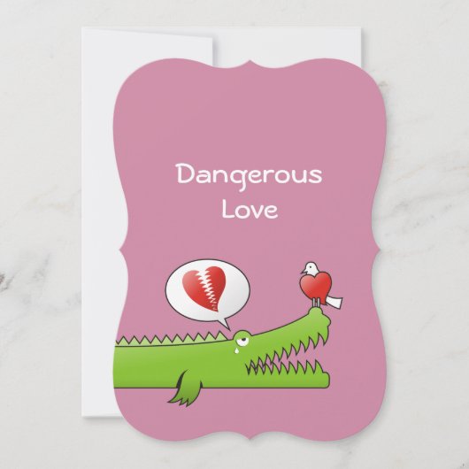 Alligator in Love Kaart (Voorkant)