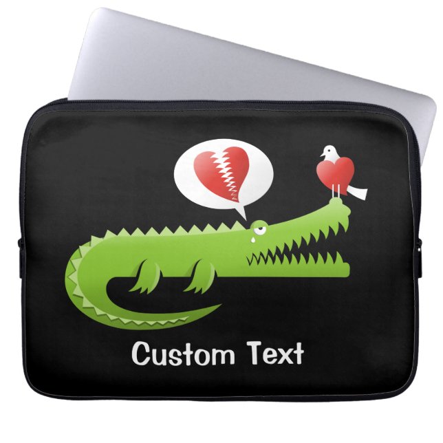Alligator in Love Laptop Slaper Sleeve (Voorkant)