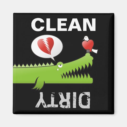 Alligator in Love Magneet (Voorkant)