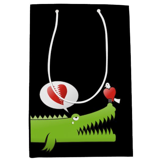 Alligator in Love Medium Cadeauzakje (Voorkant)