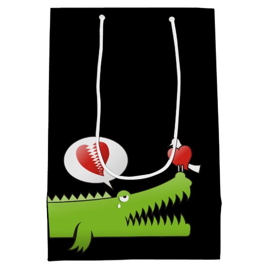 Alligator in Love Medium Cadeauzakje (Achterkant)