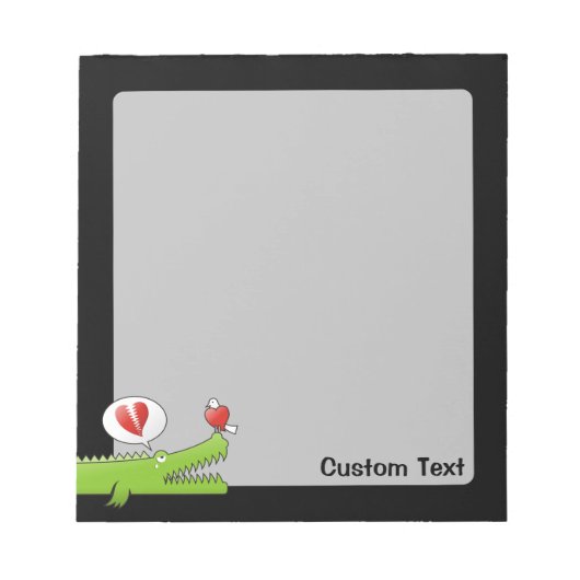 Alligator in Love Notitieblok (Voorkant)